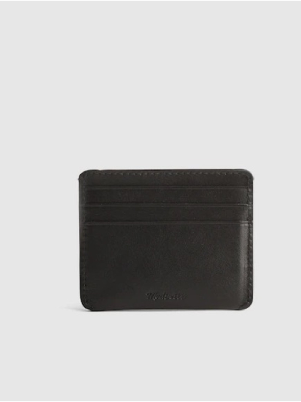NWT MADEWELL Curved Card Case in Leather